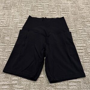 Aerie Cross Front Biker Shorts with Pockets